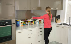 Tambortech's Splashback Storage Tambour Door